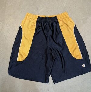 Y2K Champion Bblue and Yellow Athletic Shorts Basketball Men's L